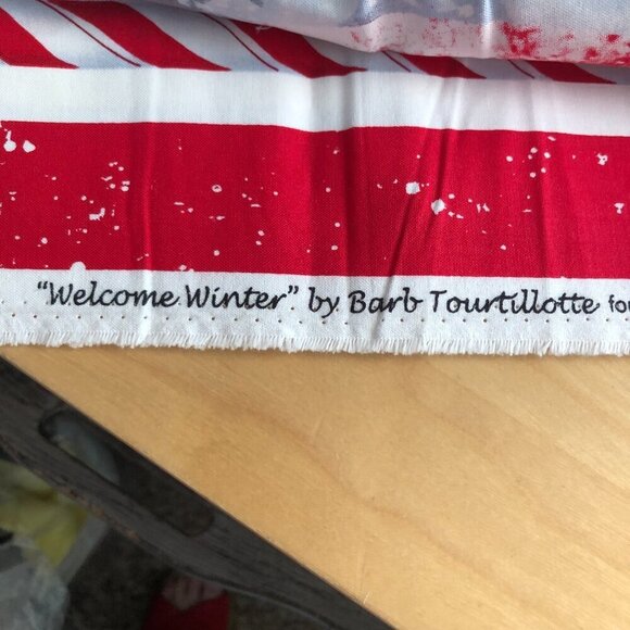 Welcome Winter Snowman Fabric Panel 24" x 44" Christmas Holliday by Henry Glass - Picture 5 of 6